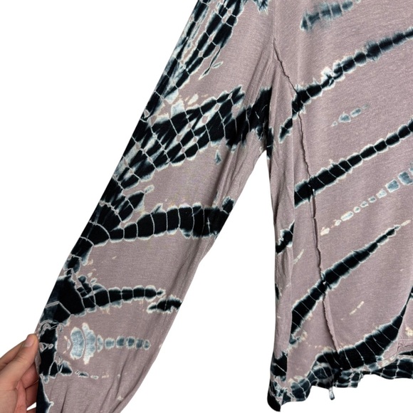 Young Fabulous and Broke Long Sleeve Linen Blend Tie Dye Top Casual Size Small - Picture 8 of 10